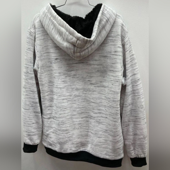 Steve’s Jeans Sherpa Lined Hoodie Zip-Up Sweat Jacket Size L NWT MSRP $58 - Picture 2 of 6